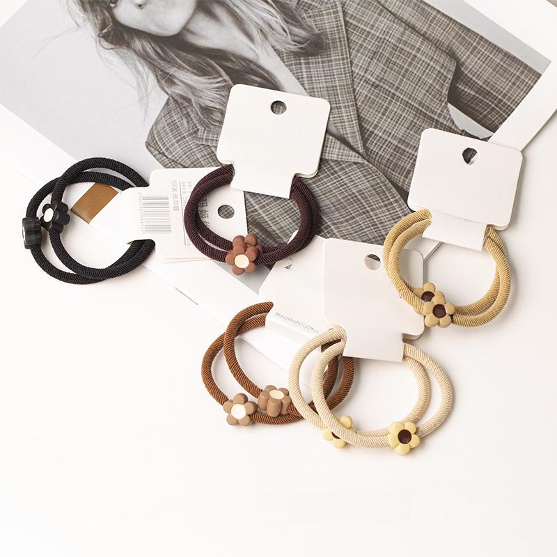 Autumn & Winter Korean Style Elastic Hairband Set: 4 Styles, 2 Headbands, Seamless & Unique Design