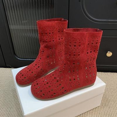 Hollow Women's Summer Net Boots 2026 New Breathable Roman Cool Boots