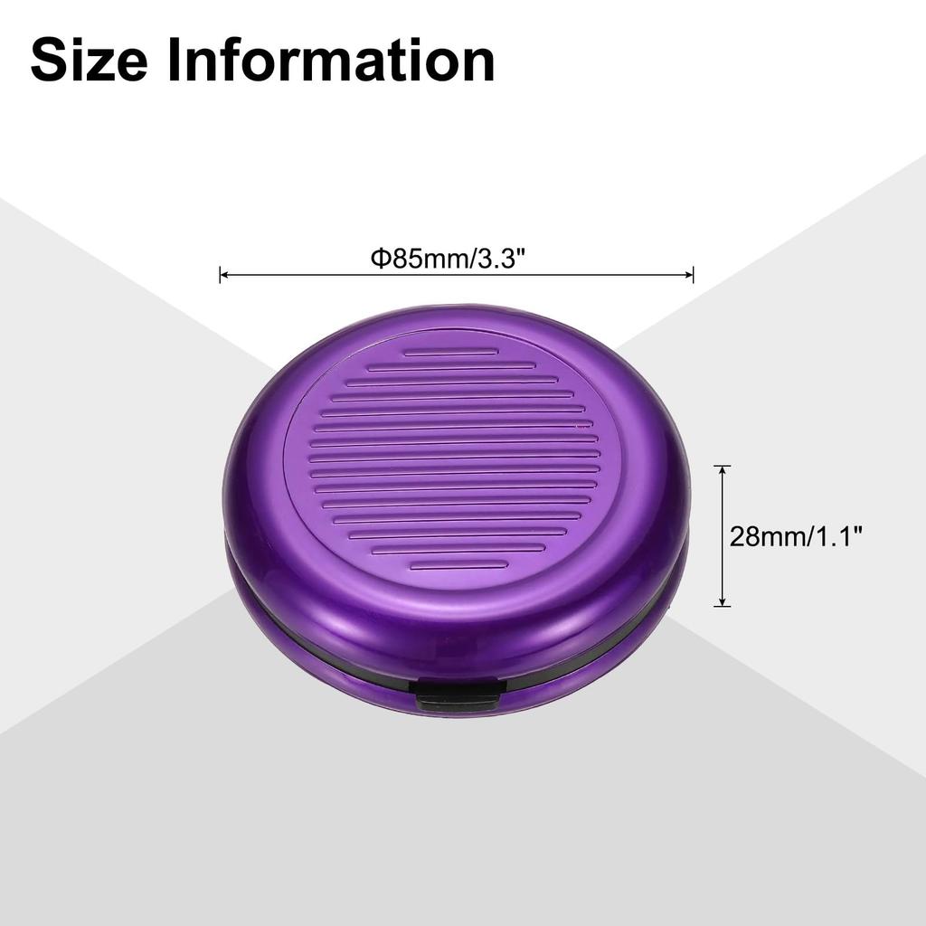 PATIKIL Coin Portable Coin Compact Aluminum Pocket Coin Car Wallet Pocket Quarter Dime Nickel Purple Dispenser, Organizer, Case, Storage,