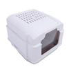 Enclosed Cat Litter Box with Lid Scoop Large Capacity Odor Control Stainless Steel Cat Toilet For Indoor Kitty