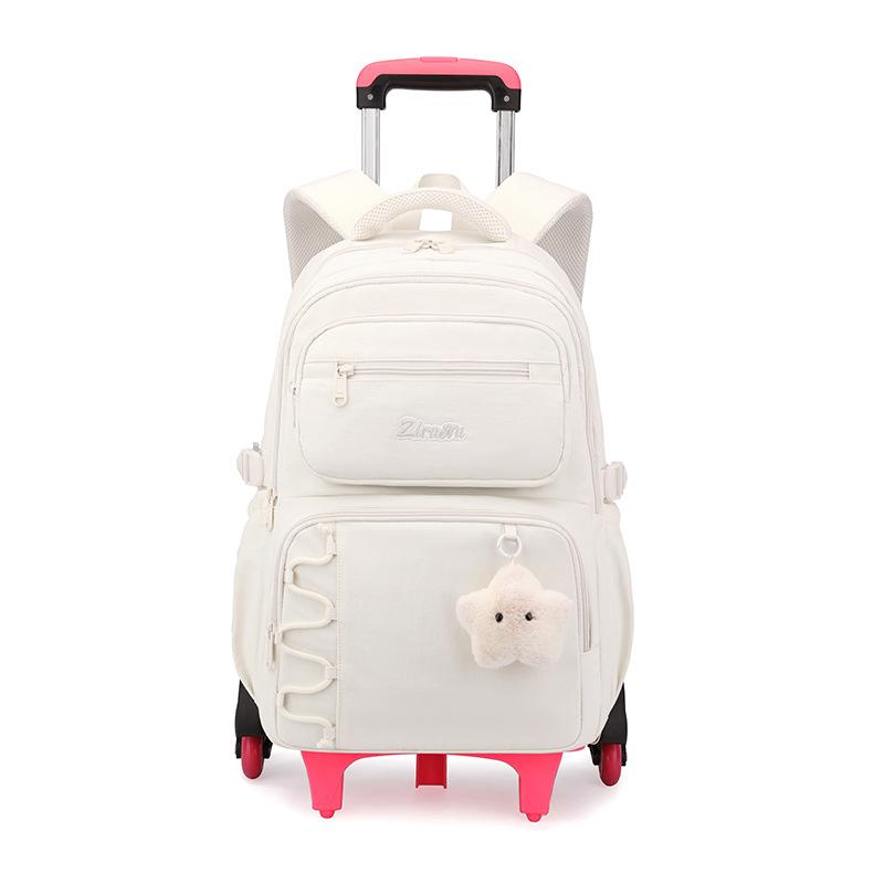 Children School Backpack  For Girls Trolley Bag With Wheels Students Backpack Kids Book Bag Rolling School Bag Wheeled Backpack