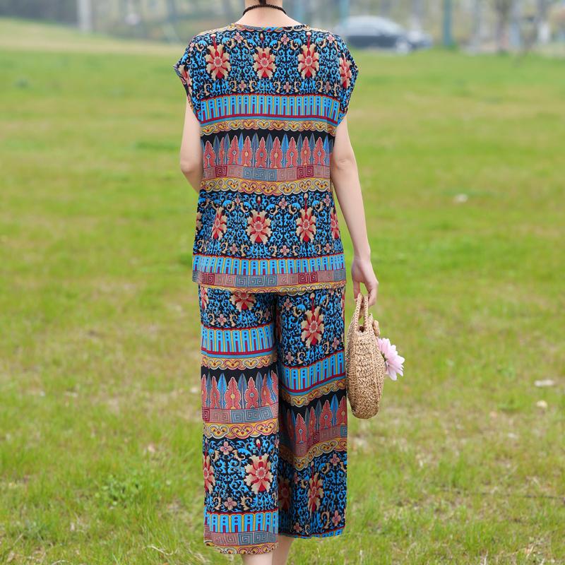 Elegant Women's Sets Summer Plus Size Casual Loose Two Piece Pant Sets for Women