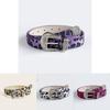 Faux Leather Western Buckle Belt For Women With Animal Print Design