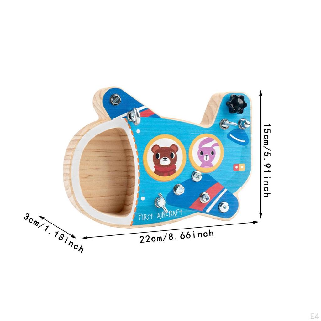 Montessori Schraubbrett Set Spielzeug Pädagogisches Lernspielzeug Sensorisch Holz für