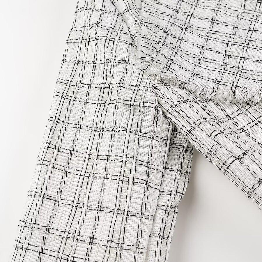 2024 Winter Women's Fashion Houndstooth Mid-Length Coat - European & American Style