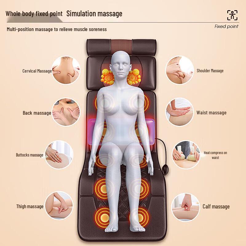 AUX Full Body Multi-function Massage Mat with Detachable Herbal Pillow