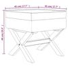 Storage Ottoman In Dark Grey 45 X 45 X 49 Cm Fabric