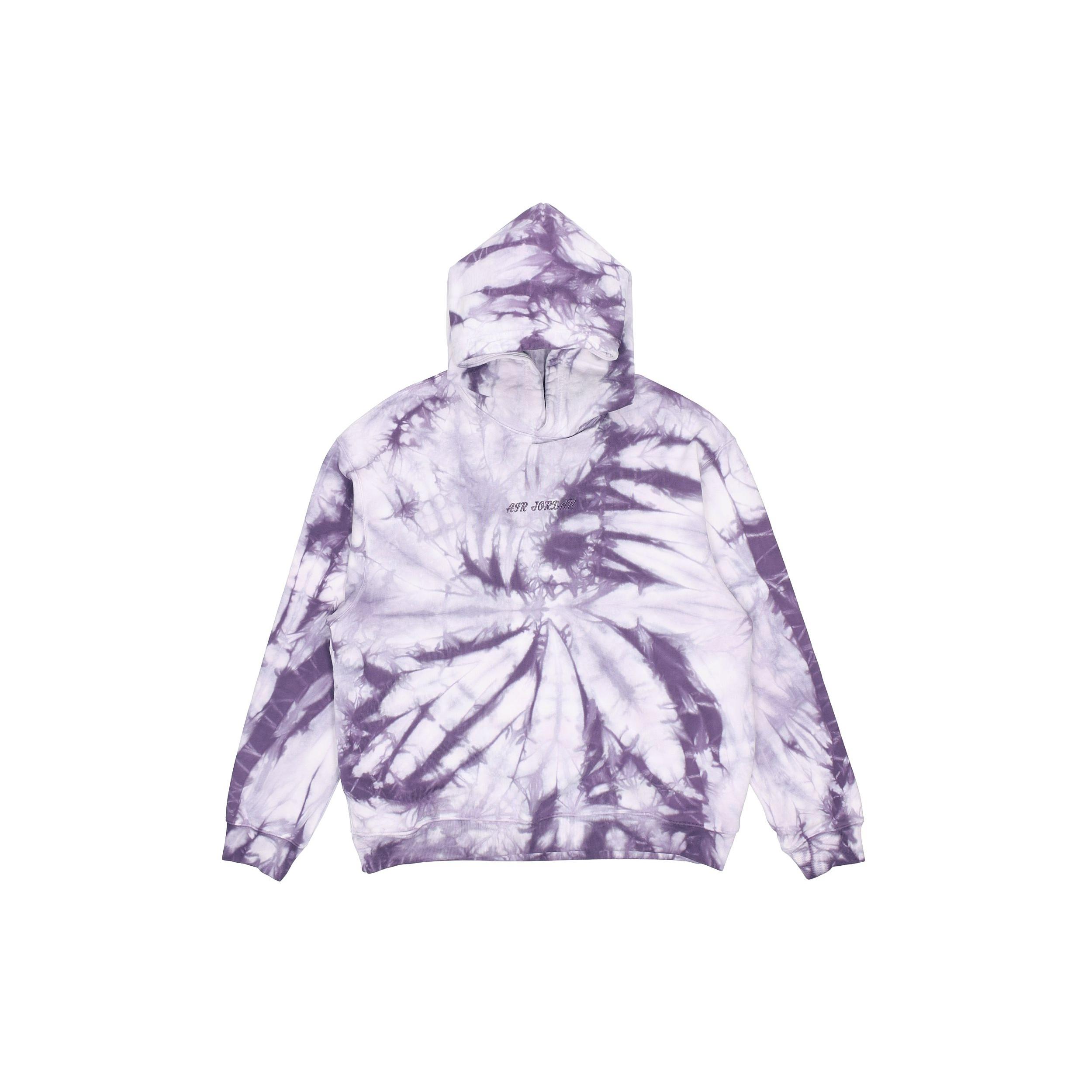 Men s Air Jordan Back Large Logo Printing Tie Dye Sports Purple DR2647-135 L