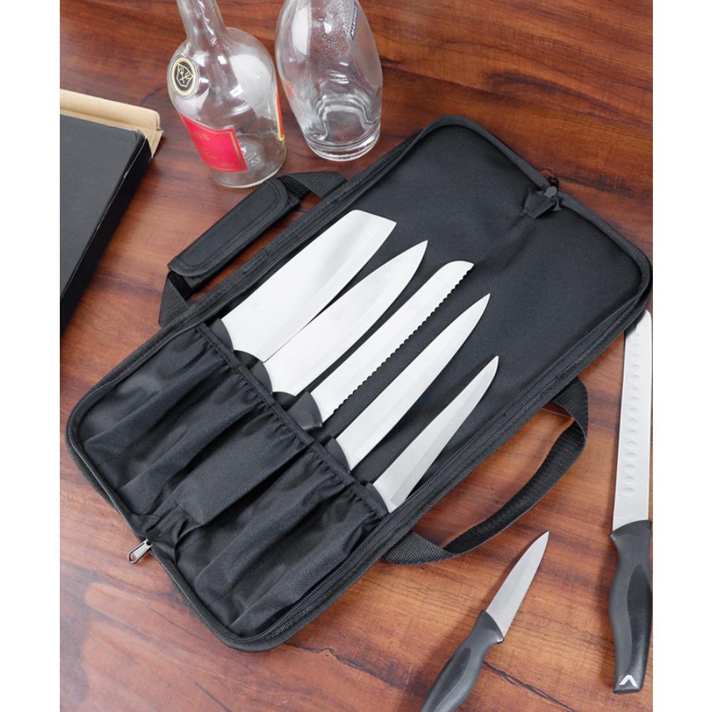 Dvouvrstvá oxfordská tkanina, odolná proti poškrábání, studentská sada nářadí ve westernovém stylu, taška na nože, přenosná, kuchařská taška, velkokapacitní, taška na uložení nožů
