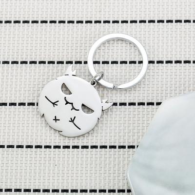 Cute Little Devil Stainless Steel Keychain INS Cartoon Style Fashion Backpack Pendant Practical Party Gift