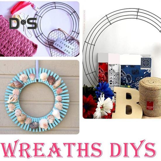 20 cm/25 cm Metall-Kranzrahmen, Drahtring, Blumengirlandenhalter, DIY-Kranzherstellung, Zubehör für Festivals, Hochzeiten