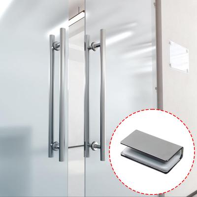 Packung mit 8 robusten magnetischen Eisen-Glas-Schrankverschlüssen, verstellbare rahmenlose Klemmen zum Fangen von Türen, Ersatzteile