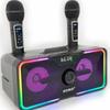 SD215 Bluetooth Speaker Wireless Microphone Home KTV Bluetooth Speaker Integrated Double Choral Microphone