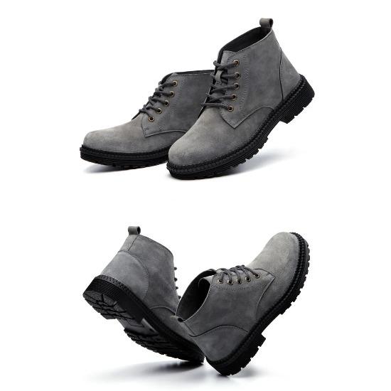 Labor Protection Shoes for Men in Summer  High Top Breathable Lightweight Pigskin Work Shoes for Men