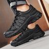 Quality Rubber Anti Slip Wear-resistant Sole Outdoor Casual Shoes Brand Mens Versatile Leather Shoes Fashion Hiking Sports Shoes