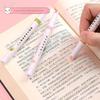 6 sztuk/zestaw Kawaii kwiaty w kształcie linii zakreślacze końcówka rolki krzywa Liner Marker do pisania Journaling rysunek artykuły papiernicze