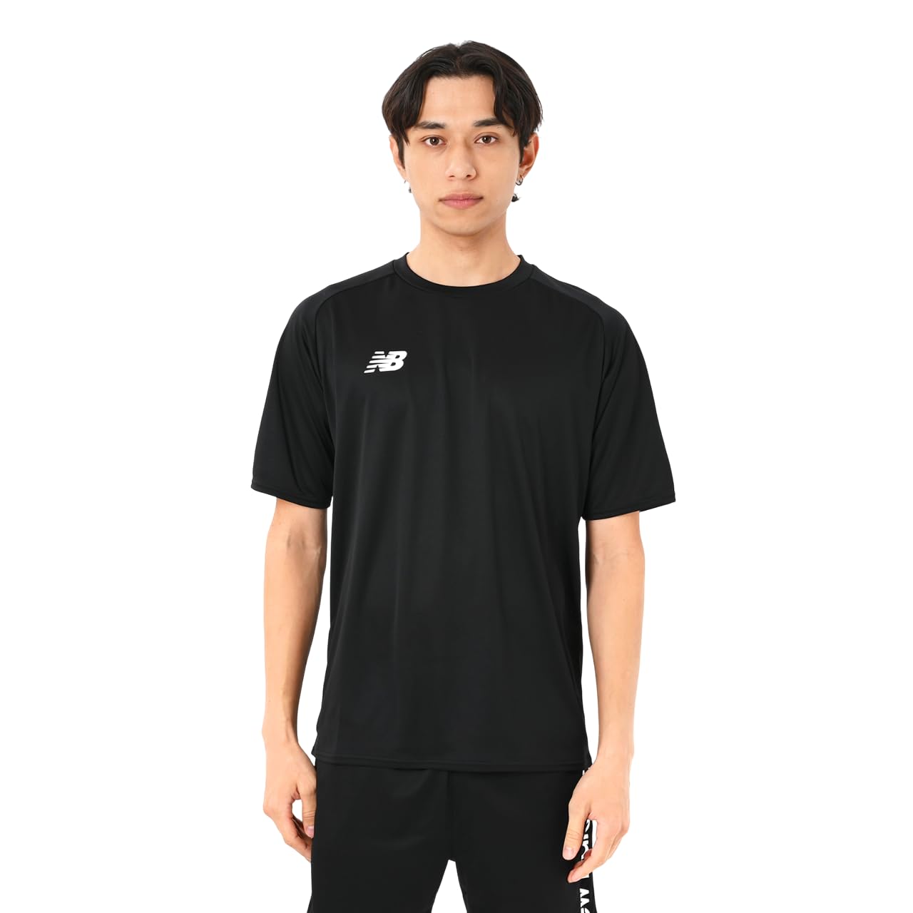 

Black Out Play Edition Short Sleeve Soccer Dry Quick Dry Short Sleeve BK [New Balance] T-Shirt (AMT55211) Men s (Black)