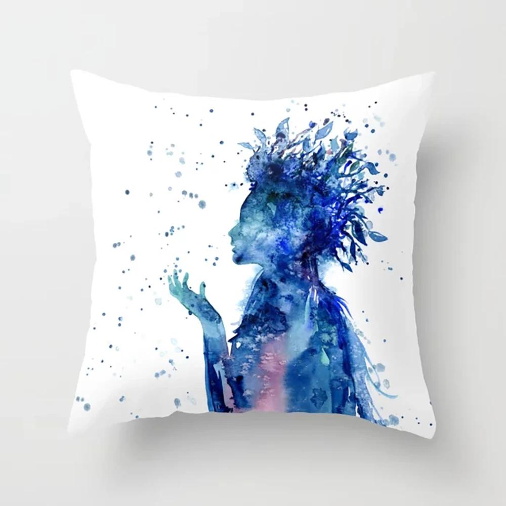 

Наволочка для подушки для домашнего декора с принтом в стиле «грязный цвет» из полиэстера для спальни, гостиной, 45x45 см 66x66cm бордовый