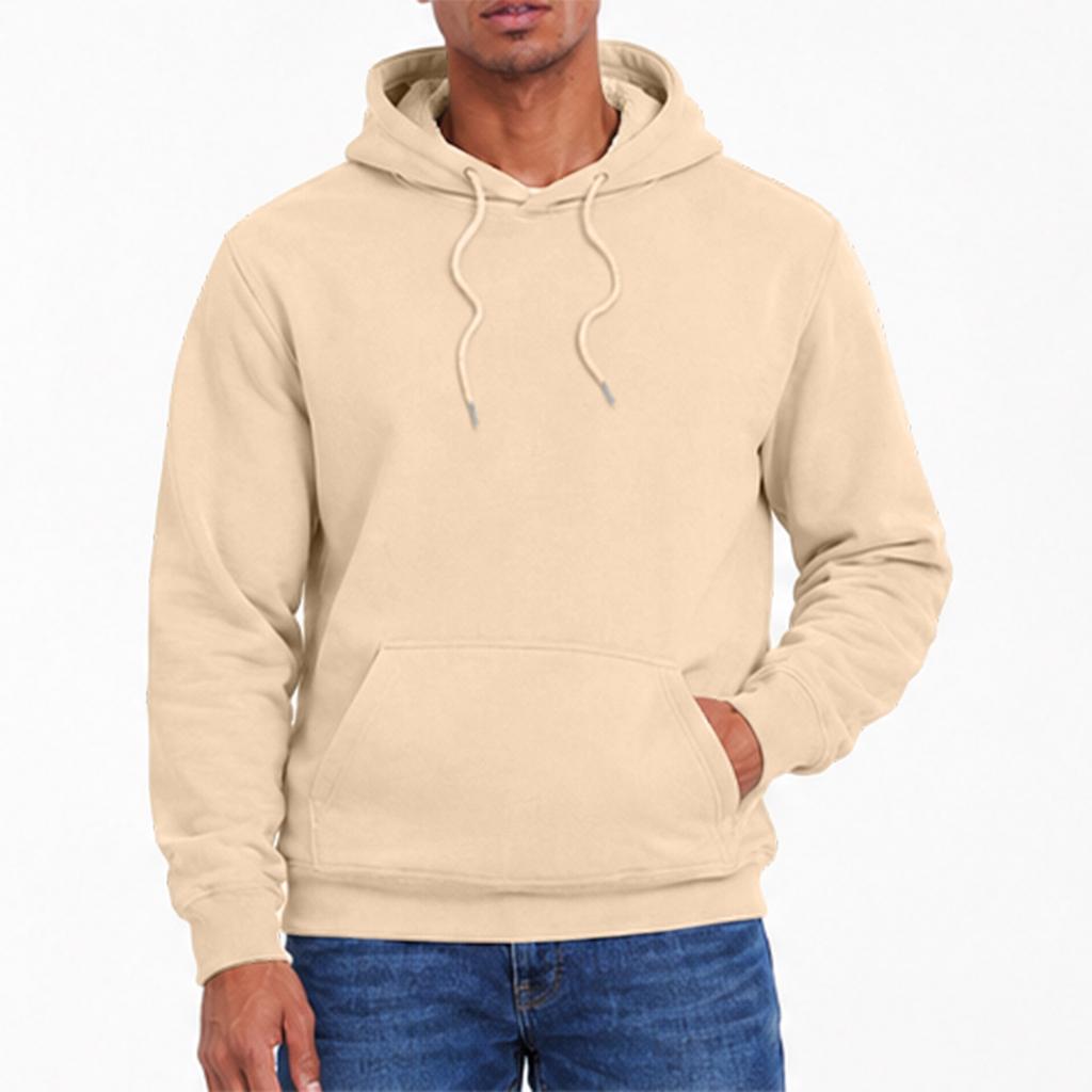 Men's Color Hooded Sweatshirt for Fall and Winter Casual Wear