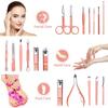 Luxurious Stainless Steel Infant Manicure & Pedicure Set Nail Clippers Cleaner Cutter Nail File Kit
