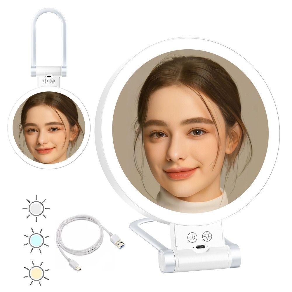 3 Color Modes Makeup Mirror with Light Foldable Travel Mirror High Quality Magnifying Mirror