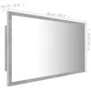 VidaXL LED Bathroom Mirror Concrete Grey 80x8.5x37 Cm Acrylic 804928