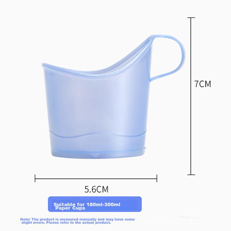 MENGTING Disposable Paper Cup Holder, Cream-Style Tea Tray with Insulated Cups, Heat-Resistant Plastic Cup Holder, 8 Pieces