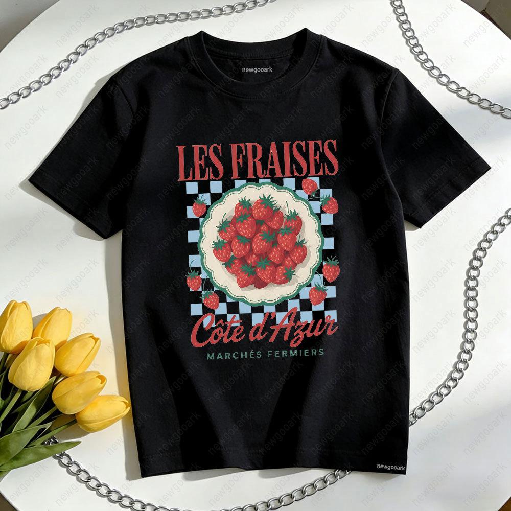 

Strawberry Vintage TShirt Women Unisex Summer Fashion Casual Cotton Graphic T Shirts Streetwear Tops Tee Girlfriend Camisetas S