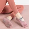 Toe Socks for Men And Women Non-slip Yoga Socks with Grips 5 Toe Athletic Running Socks for Pilates Barre Ballet Fitness