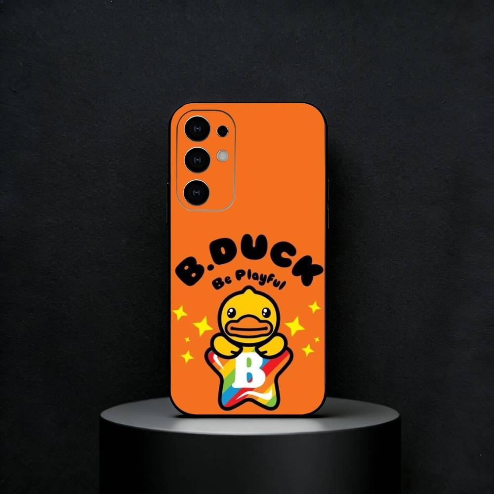Cute B D-Duck Phone Case For Samsung S25,S24,S23,S22,S21,S20,Ultra,Plus,FE Black Soft Cover
