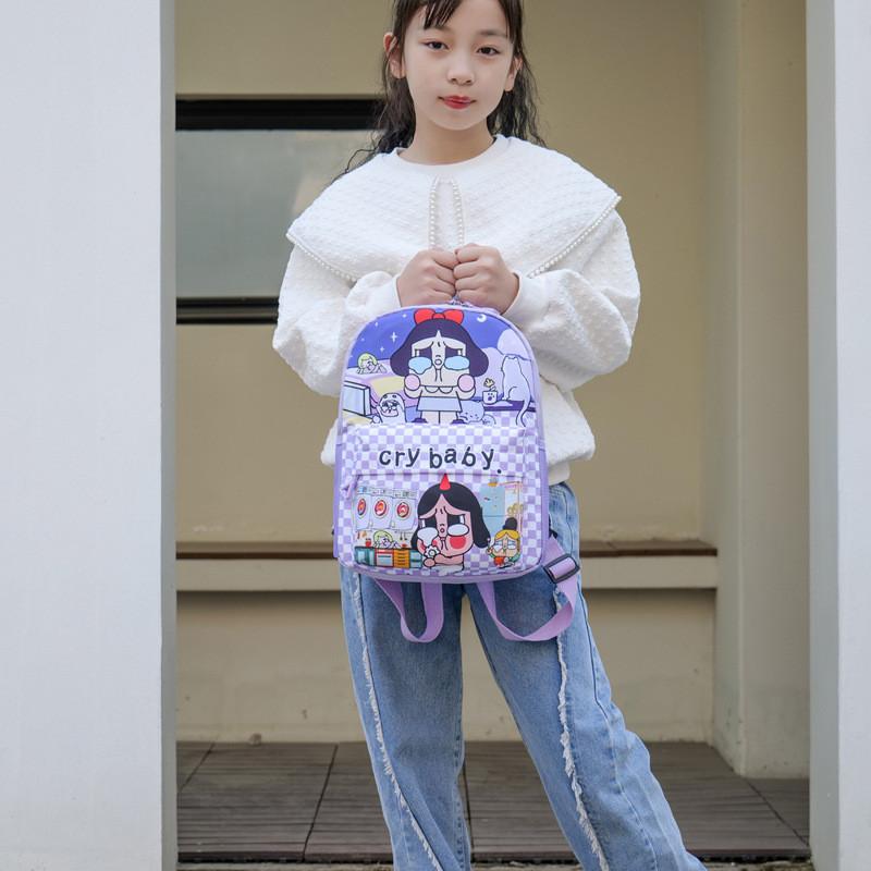 Backpack Pattern Crybaby Cartoon Large Capacity Waterproof Children School Bag