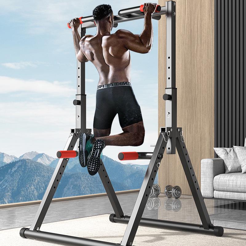 Home Indoor Fitness Pull-Up Bar: Single/Double Bar Frame & Floor Hanging Bar for Family Exercise