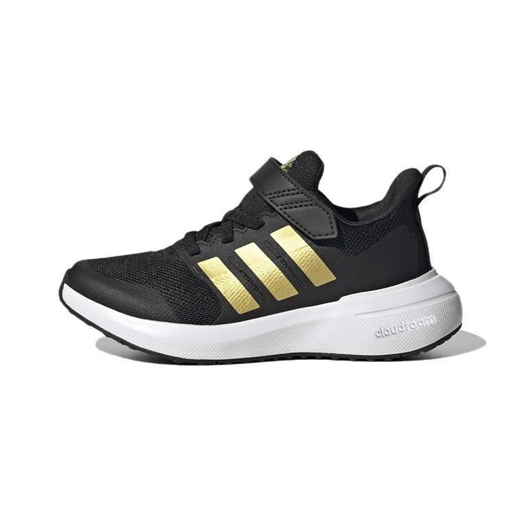 (PS) adidas Fortarun 2.0 Cloudfoam Shoes Black Gold Kids HP5442 EU 28