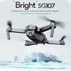 SG107 sammenleggbar minidrone med kamera 4K HD innendørs RC Quadcopter APP-kontroll med hodeløs modus