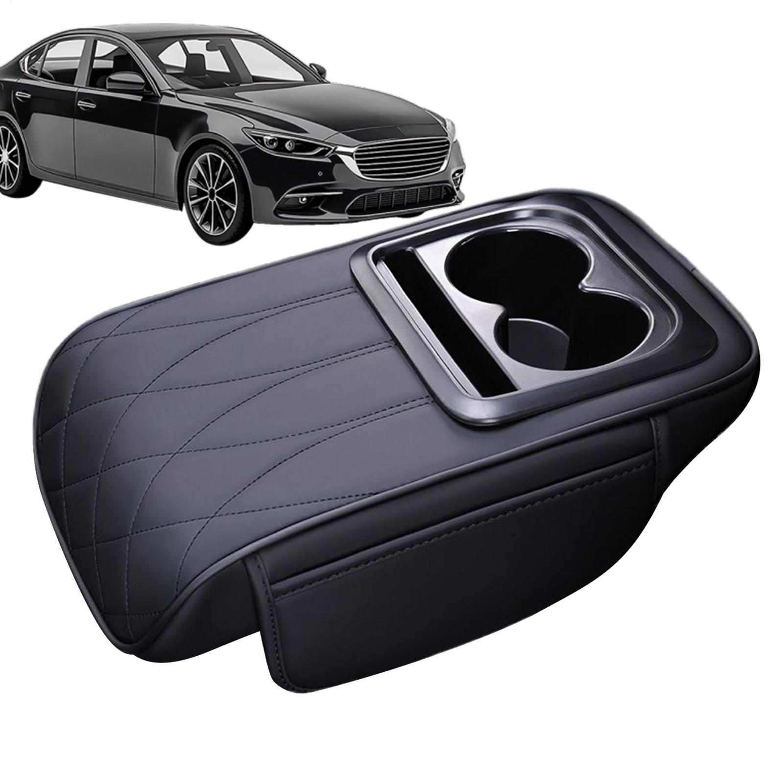 

4 in 1 Universal Car Armrest Box Height Pad Cup Holder Storage Tissue Box Storage Bag Leather Tissue Holder Vehicle Accessories CHINA