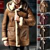 Herren Lammfell Optik Kunstleder Winterjacke - 2023 Bestseller