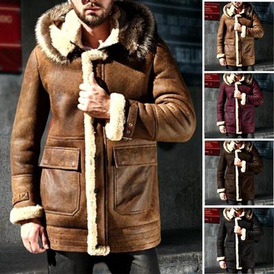 Men's Shearling Faux Leather Winter Jacket - 2023 Best Seller