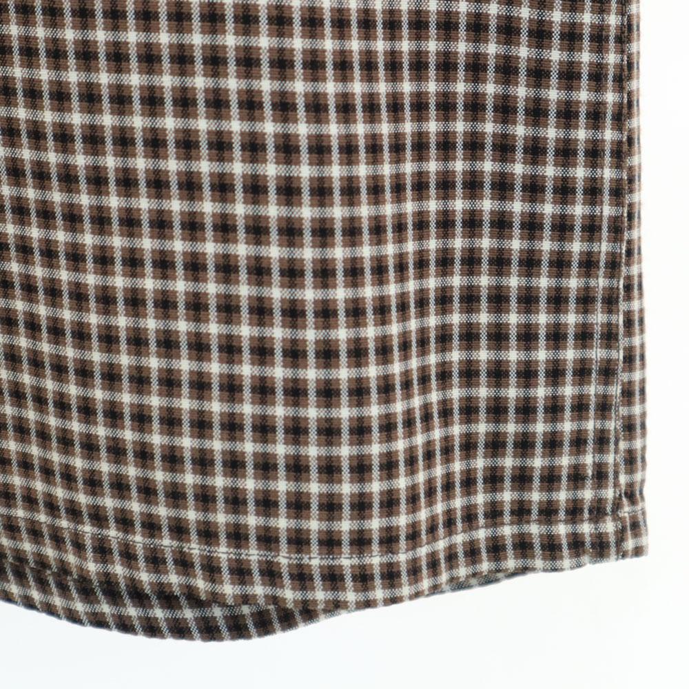 Berkshire 50s 60s Open collar Vintage box silhouette Check Pattern Long sleeve Open collar shirt Men's Used