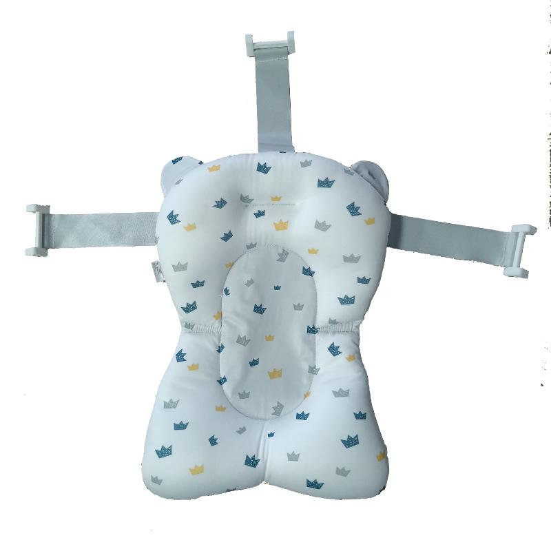 Baby Bath Seat Support Mat Infant Anti-Slip Soft Comfort Body Cushion Foldable Baby Bath Tub Pad Chair Newborn Bathtub Pillow