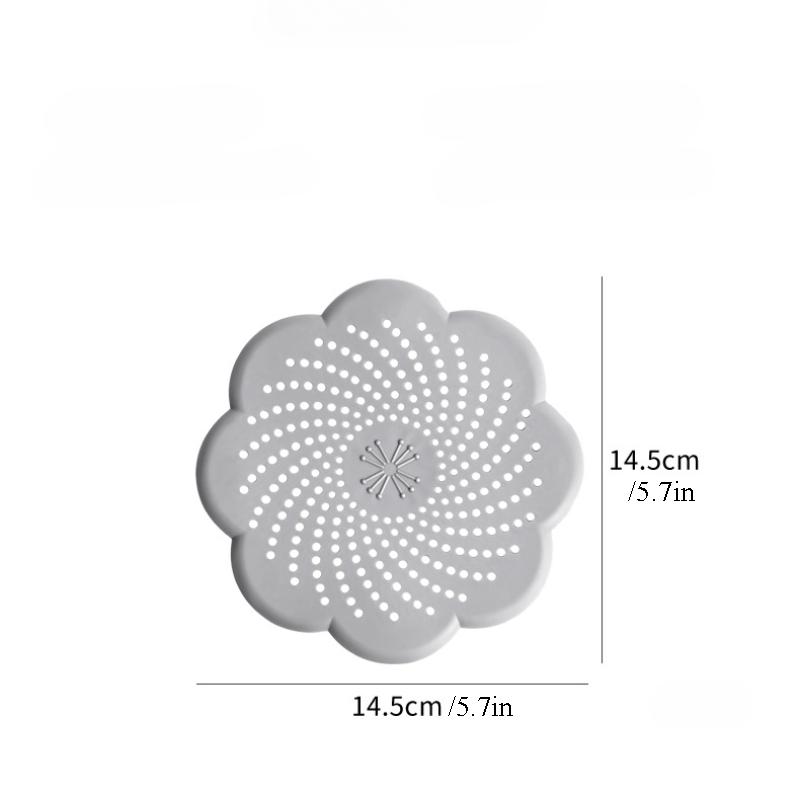 [Flower Sink Strainer] 1pc Flower-Shaped Plastic Sink Strainer Hair Catcher | Decorative Design for Bathroom & Shower, Prevents Clogs