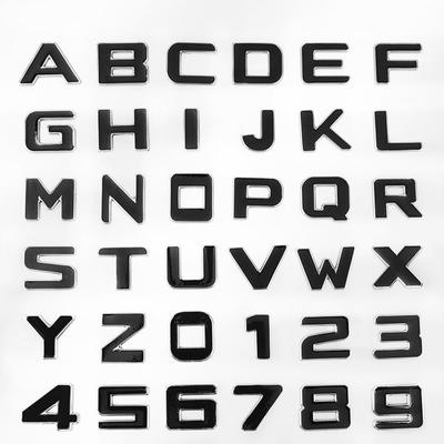 Srasakan Autocolante Embleme Auto 3D Decorare Înfrumusețare Piese Exterioare Litere Alfabetice Mari Numere Autocolante (Negru, 37 Buc.)