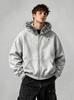 Unisex Faux Fur Hood Zip Up Cropped Hoodie, Thermal Warm Tops, Regular Fit for Trip Errands Outdoor Walk Commute Daily Occasions