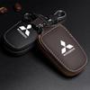 Leather Keychain Car Key Bag Multi Function Key Case for Mitsubishi Outlander Pajero Lancer Evolution RALLIART Car Accessories