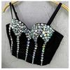 Acryl Kristall Trägerloses Tanktop Handgemachtes Performance-Kostüm Damen Camis & Tanktops