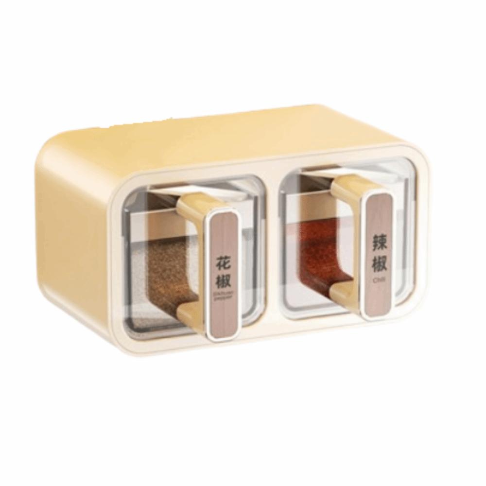 No Punch Spice Storage Rack With Spoon Spice Storage Container Kitchen Storage Organizer  Household
