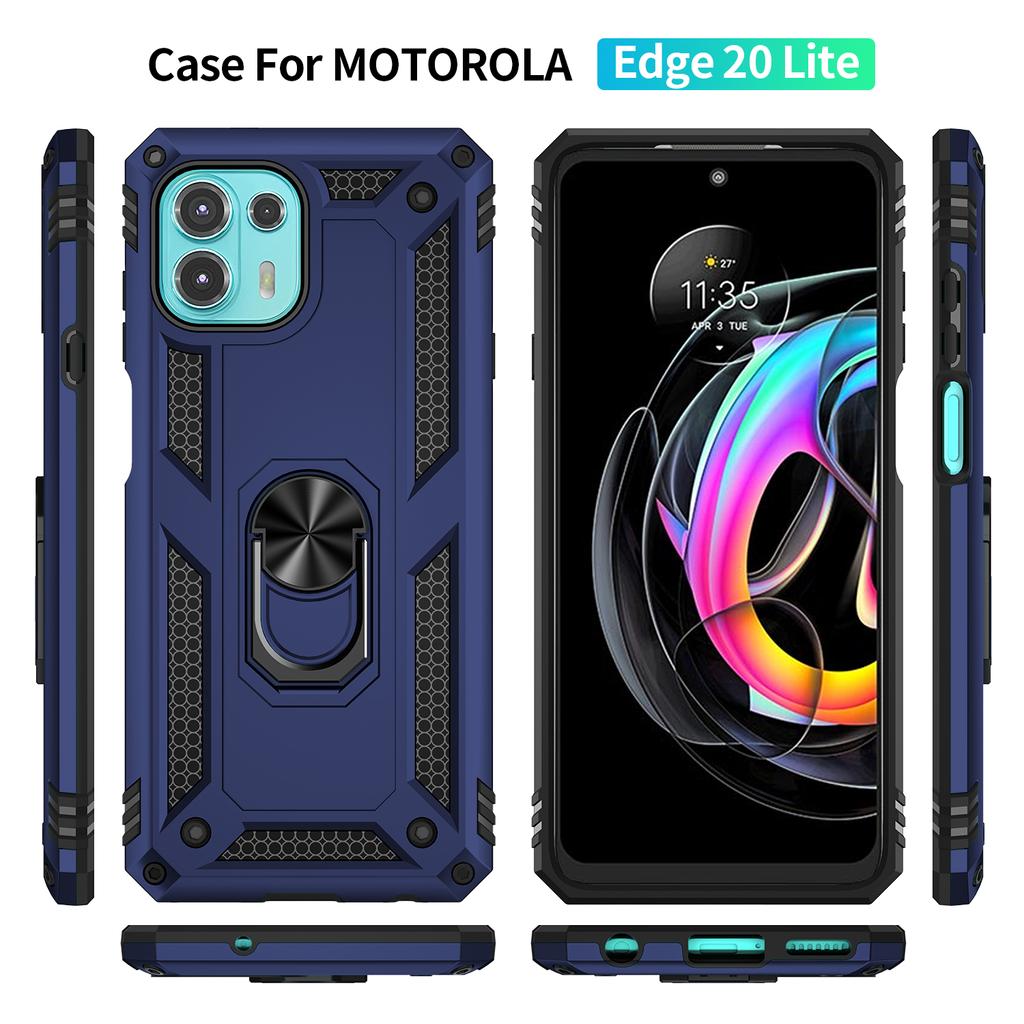 Shockproof Cover For Moto Edge 20 Lite Case Moto Edge 20 Lite Ring Holder Phone Case For Motorola Moto Edge20 20Lite Funda Coque