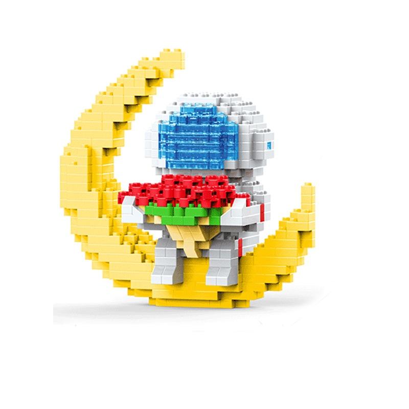 Kids Minifigures Building Blocks Bricks Moonlight Astronaut Education Toys