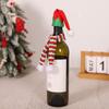 Mini Santa Hat and Scarf Kit for Wine Bottles Enhances Festive Atmosphere at For Christmas Parties and Holiday Events