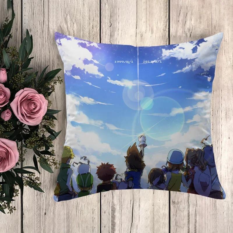 Pillow Digimon Decorative Pillowcase Decor Cushion Cover Luxury Throw Pillows Sofa Cushions Car Decoration Pilow Cases