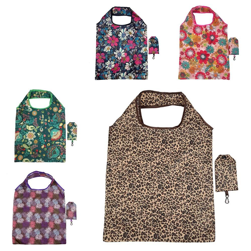 5pcs Heavy Duty Handbag Eco-Friendly Portable Storage Bag Lightweight Tote Bag  Camping Style A